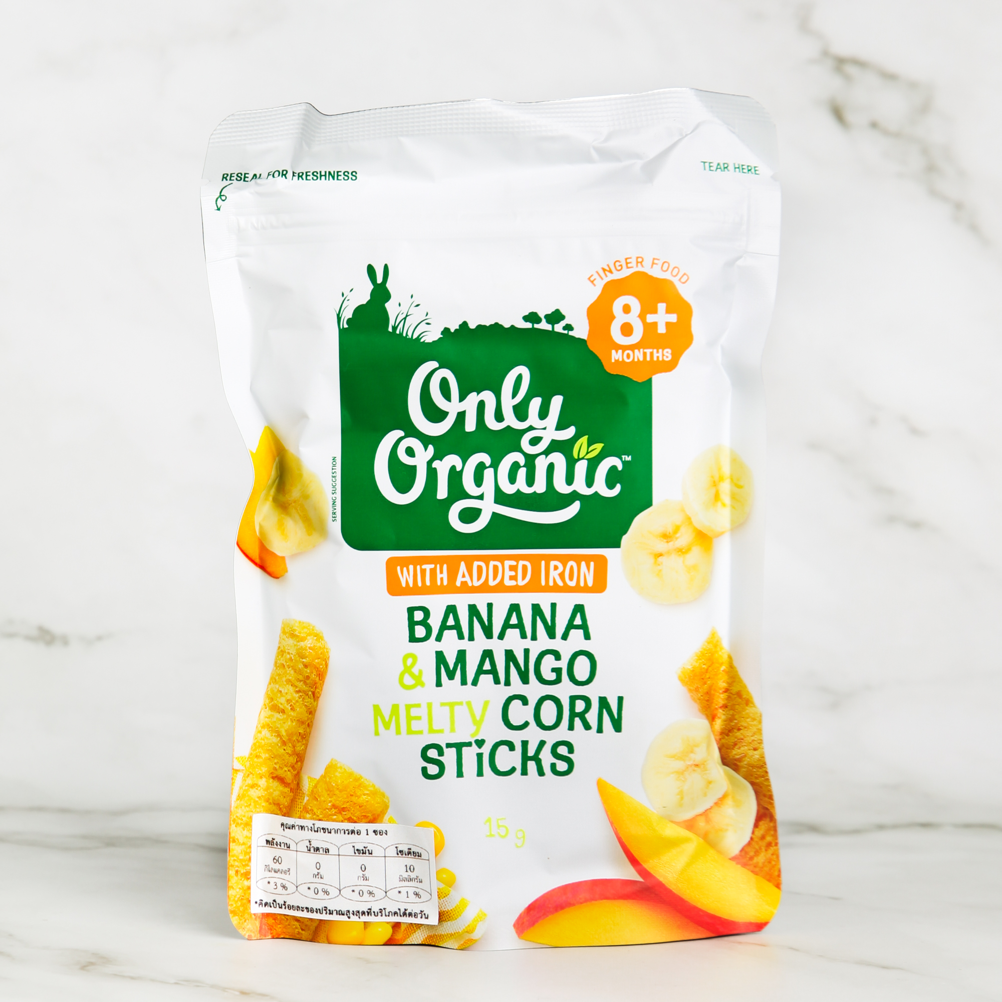 Banana & Mango Melty Corn Sticks - Only Organic